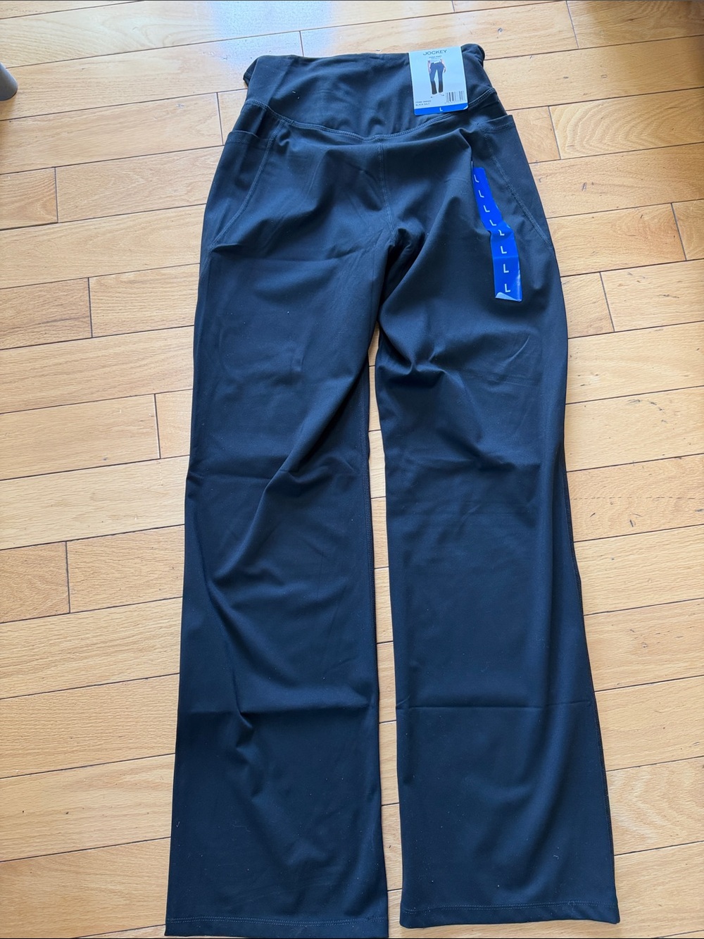 Jockey Black Yoga Pants with Flared Leg
